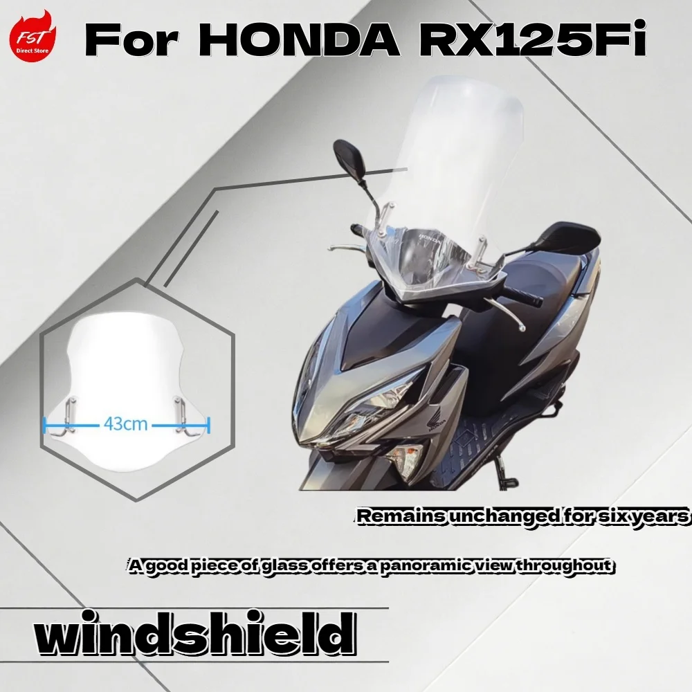 

Для Honda RX125Fi Split Line 125: Модифицированное ветровое стекло с регулируемой высотой, ветроотражатель