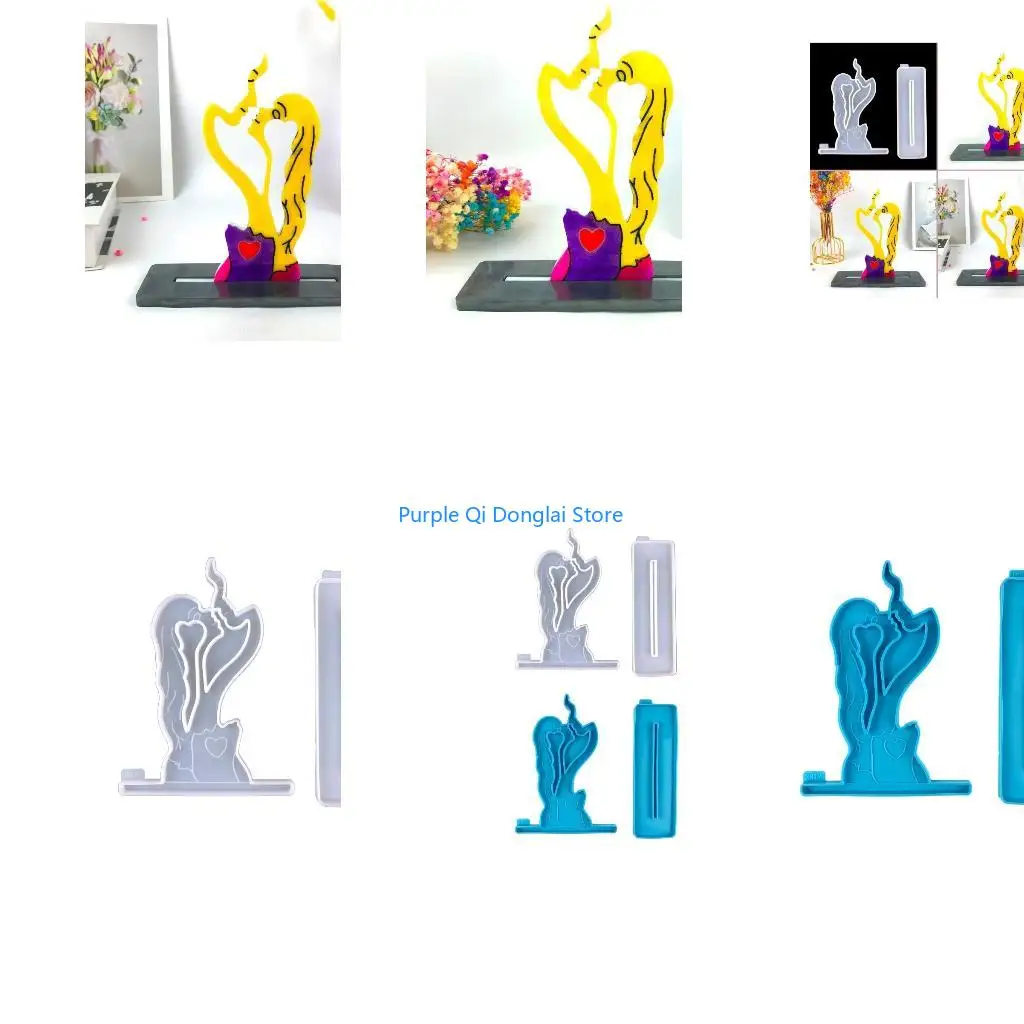 L21E Abstract Statue Silicone Mold Couple Silicone Mold Romantic Art Sculptures Living Room Decoration