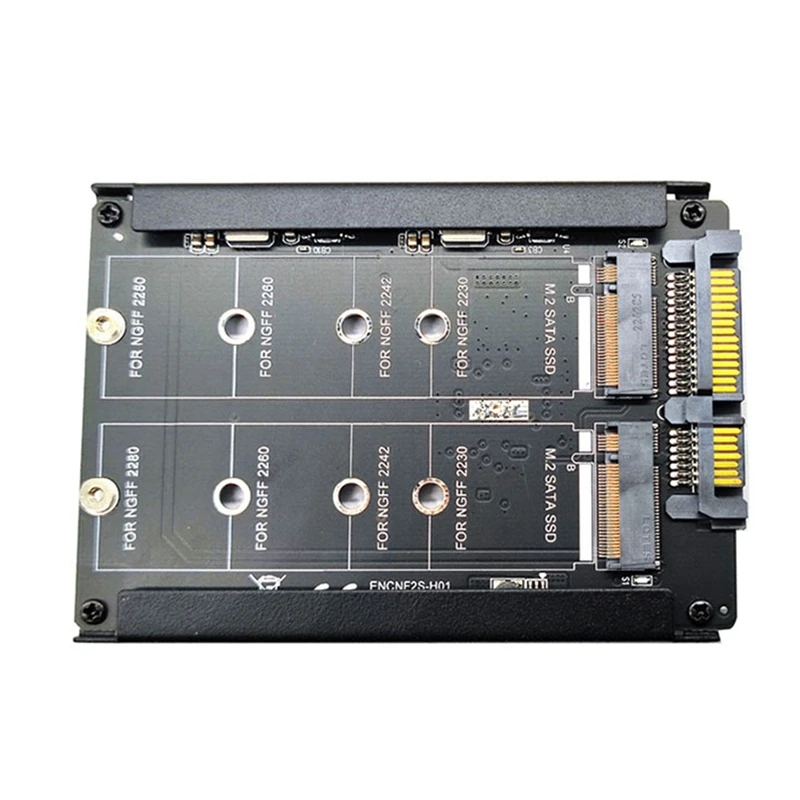 M.2 To SATA Adapter Card Dual Port M.2 NGFF SSD To SATA Interface Converter For 2230-2280 M2 SSD Sizes