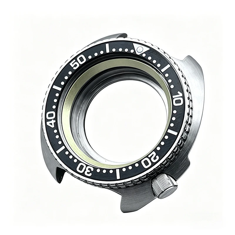 

Корпус для часов 44 мм в стиле Turtle с модным безелем, совместимый с Seiko 6105, 6309, Turtle, NH35, NH36, запчасти для ремонта часов