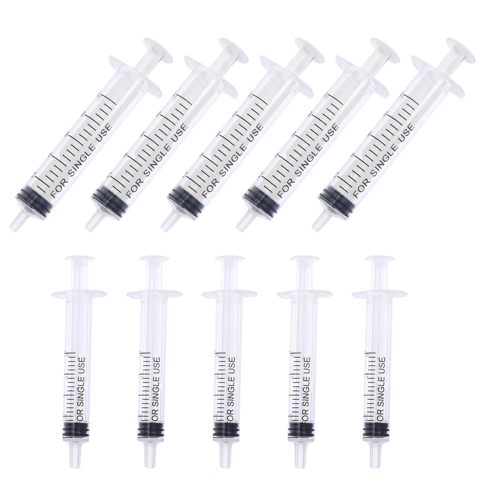 

10 Pcs Perfume Dispenser Medical Feeding Syringe Plastic Bottle Pet With Long Tips Measuring Travel