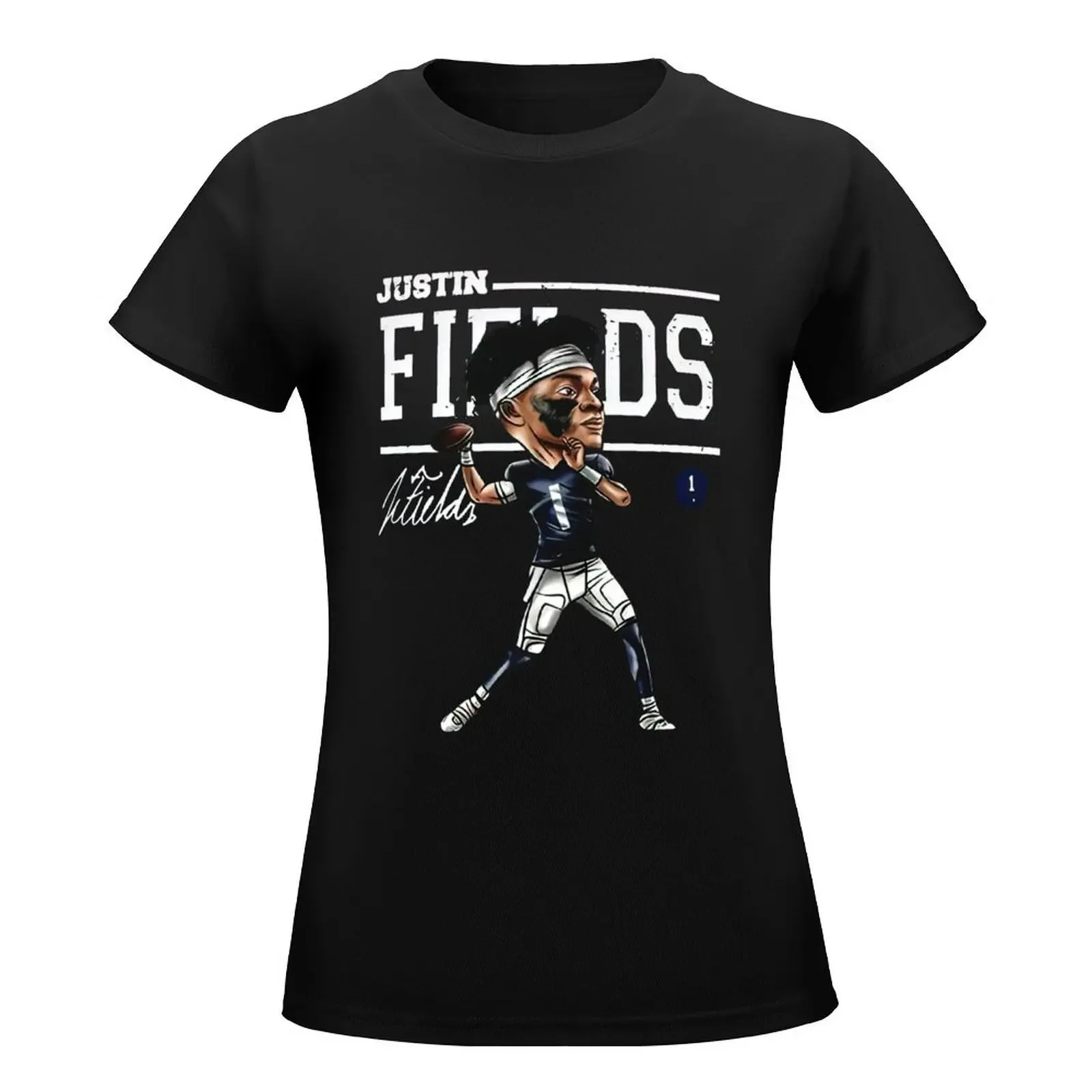 Justin Fields Bears Star T-Shirt graphics lady clothes Woman clothes