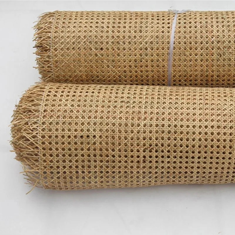 

15 Meters/Roll Natural Indonesian Real Rattan Cane Webbing Roll Furniture Chair Table Ceiling Background Door DIY Material