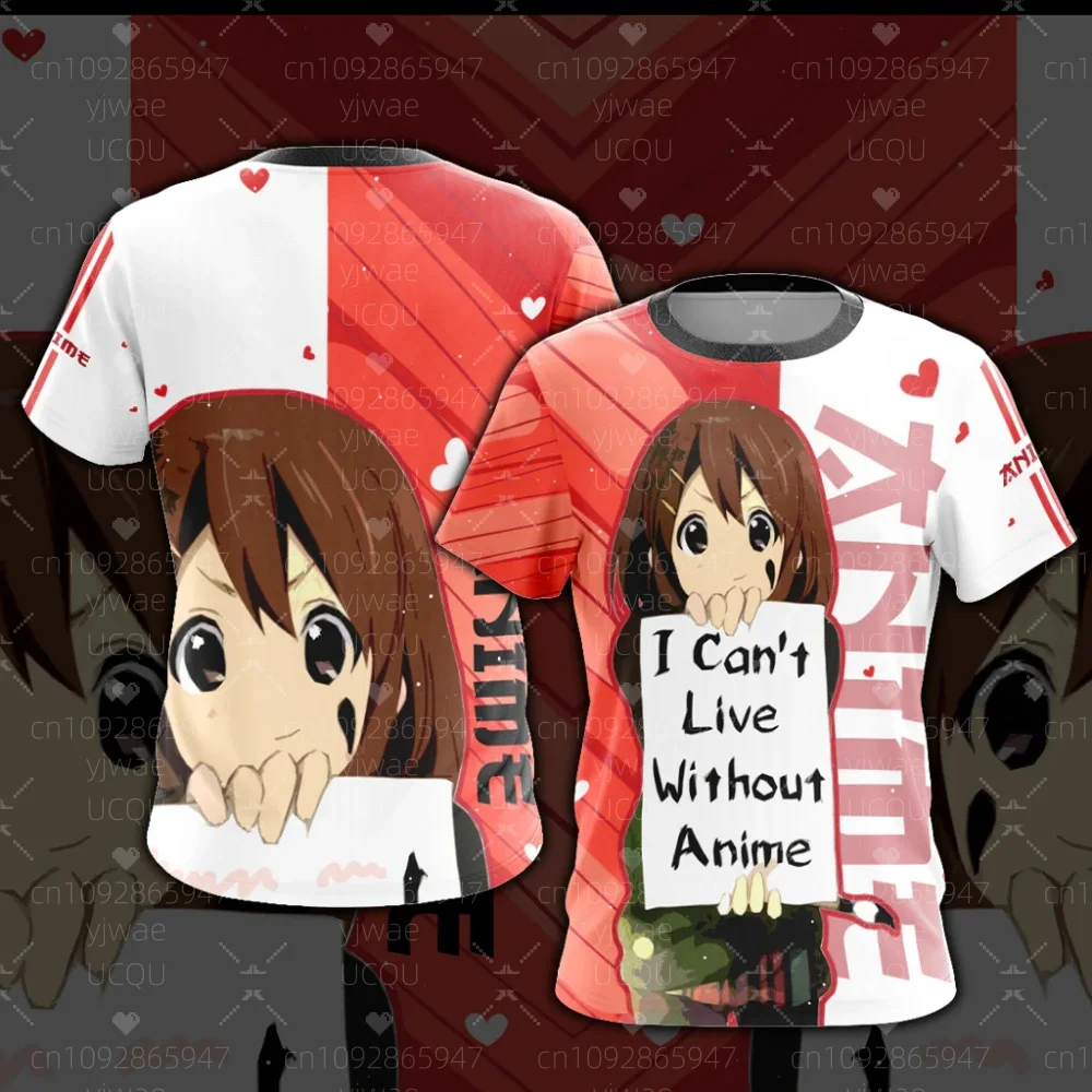 2025 Cosplay de manga corta con cuello redondo No puedo vivir sin Anime Unisex camiseta 3D niños adultos Cosplay fiesta Cosplay camiseta ropa