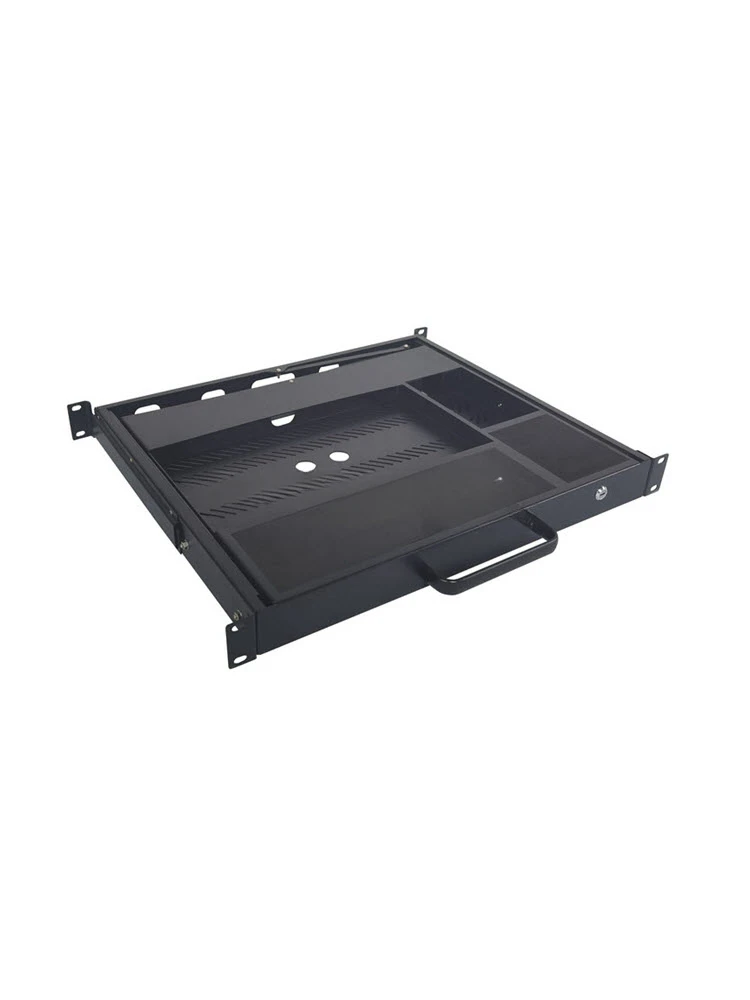 1U keyboard drawer, rack-mounted industrial keyboard and mouse drawer, car cabinet server tray