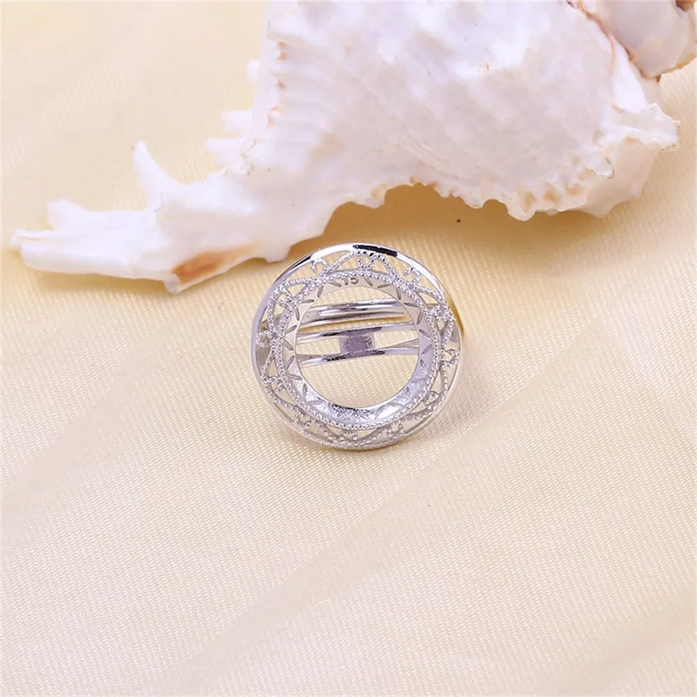 Solid S925 Sterling Silver Pearl Ring Settings Findings & Accessories  for Jewelry Making Bulk Wholesale Craft Supplies No Pearl