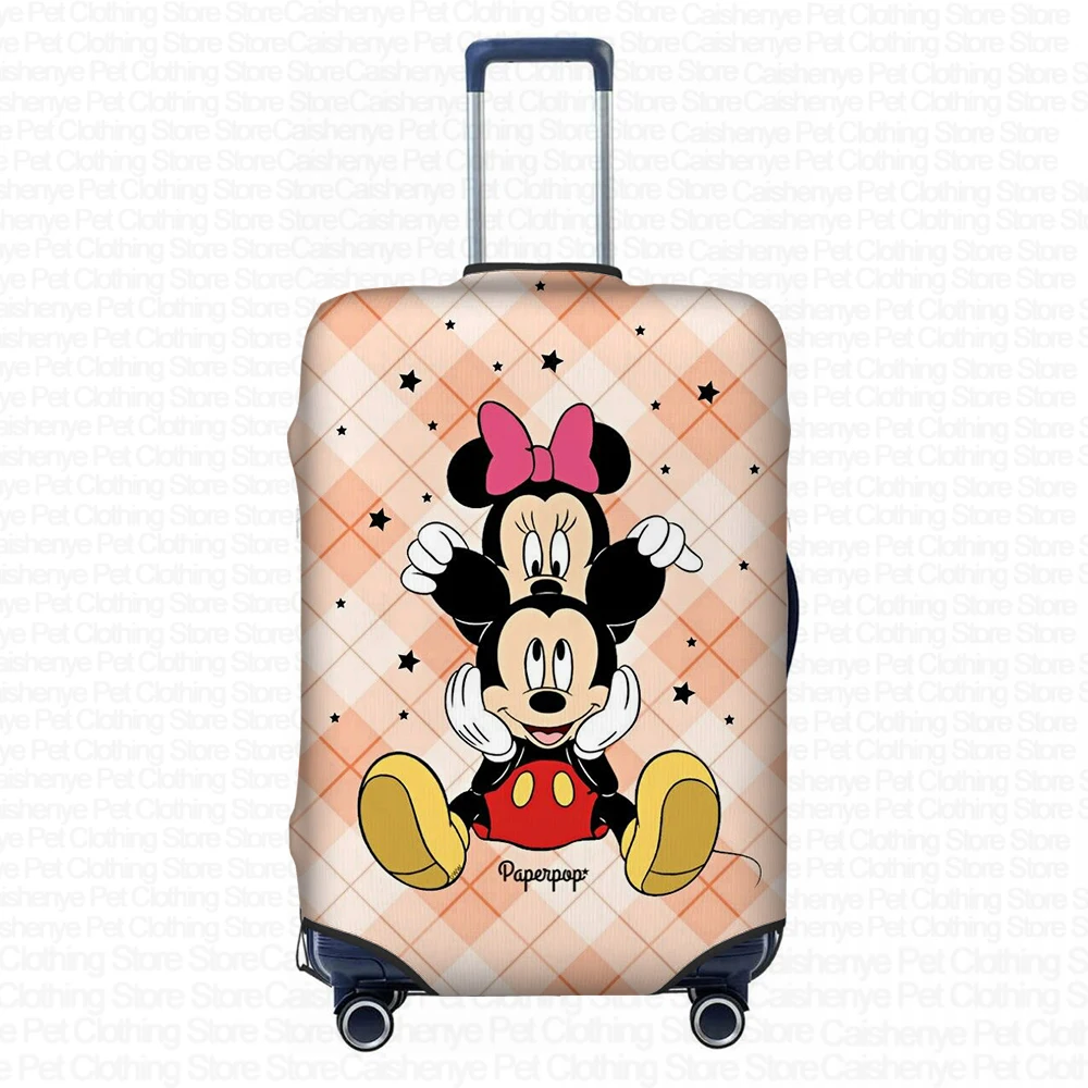 Disney Mickey Minnie Pattern Suitcase Protective Case Girls Dustproof Scratch-resistant 18-32 inch Travel Accessories