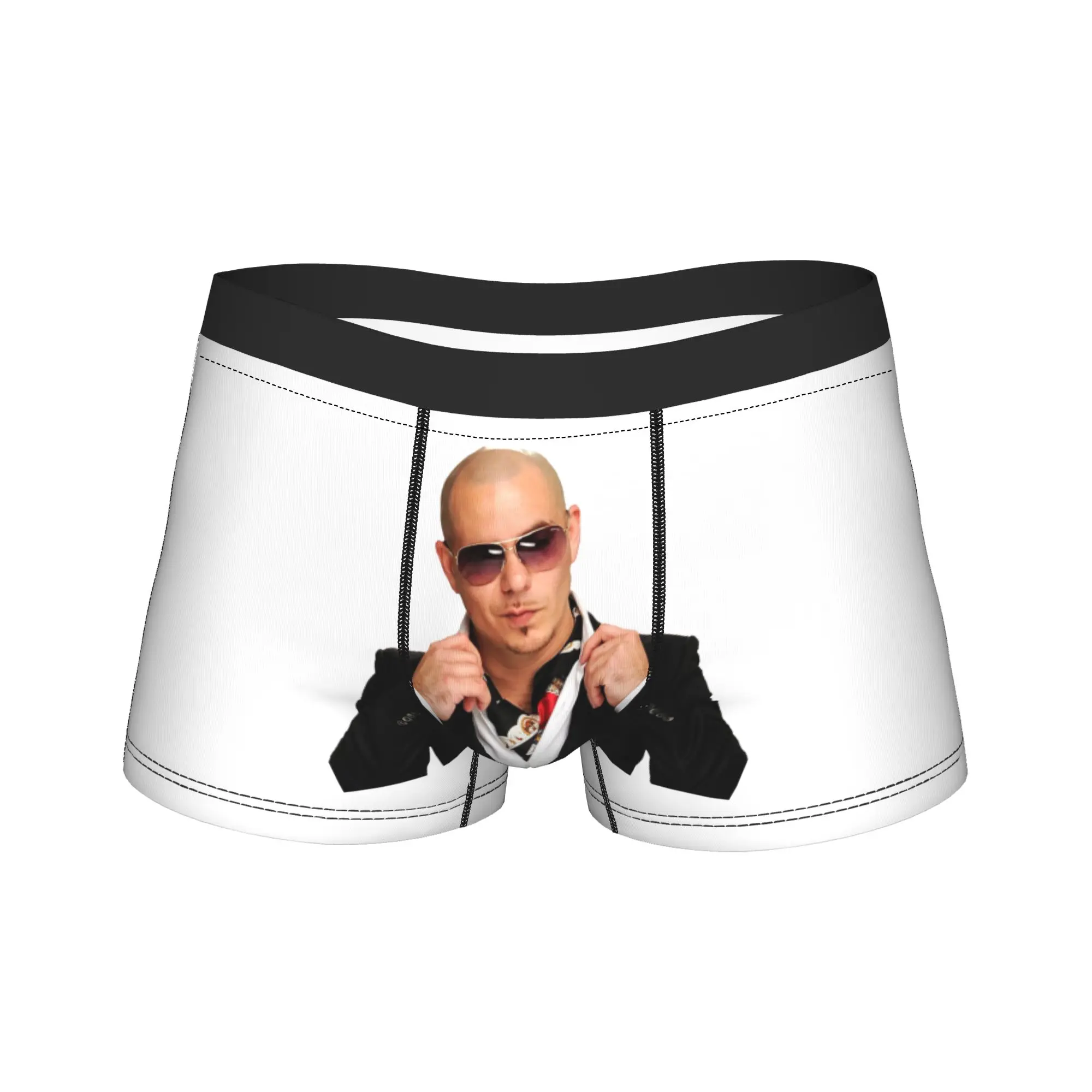 

Men's Mr. Worldwide Long Underwear Funny Boxer Briefs Shorts Panties Male Breathable Underpants Plus Size