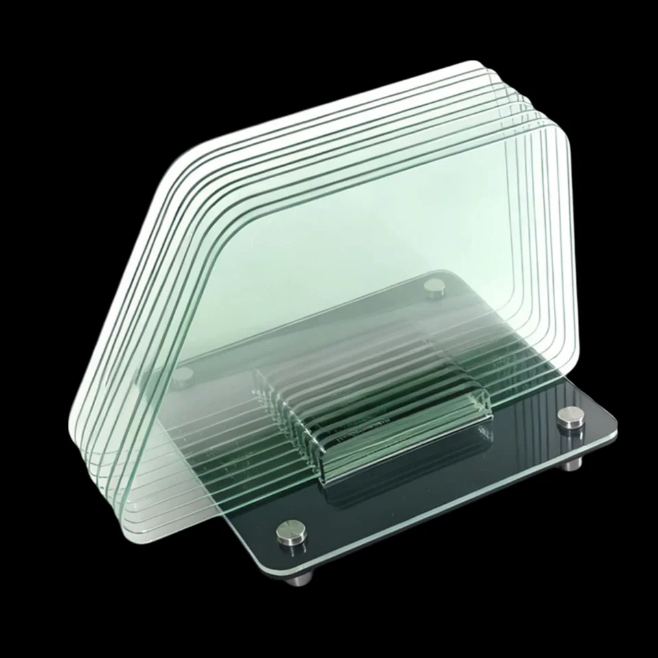 

10-Slot Side Window Glass Display & Storage Rack for Car Sun Film, Test Glass Holder for Infrared Heat Lamp Demo ST-B2