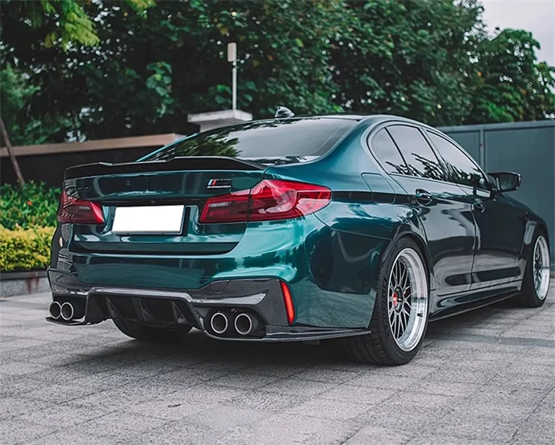 2017-2021 F90 CS نمط الخلفي سبويلر لسيارات BMW F90 ألياف الكربون الجافة الخلفية الأمتعة سبويلر M5 الذيل الجاف ألياف الكربون الخلفي سبويلر