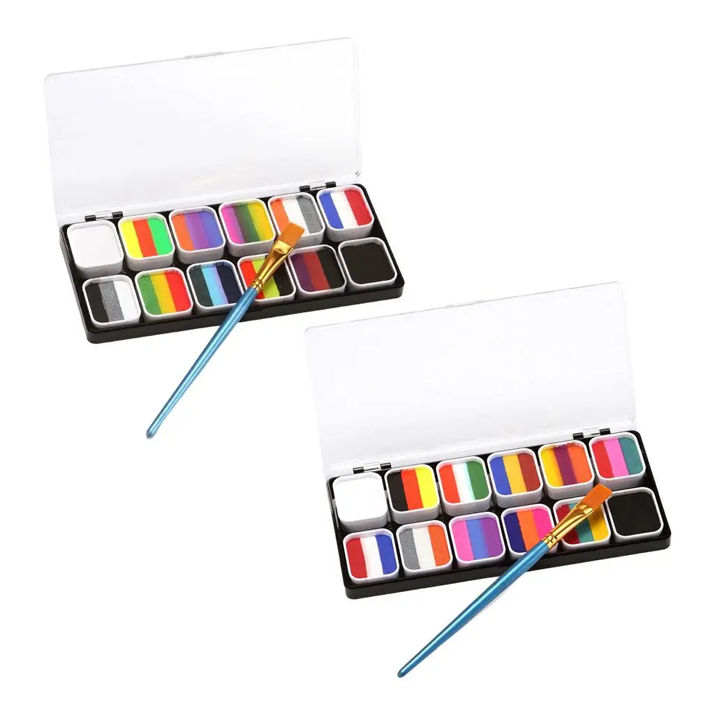 

Face Paint Makeup Palette - Face Painting Kit Halloween Makeup Set - Water Based Safe for Kids