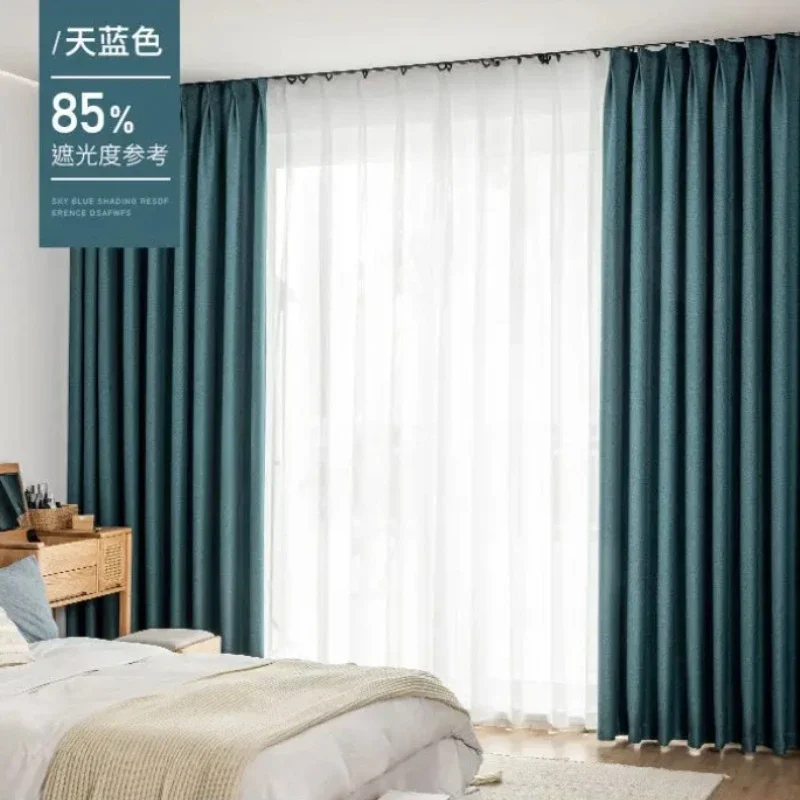 ستائر التعتيم الفاخرة غرفة المعيشة غرفة نوم شرفة سوبر عازلة للصوت هوك نمط الستار المنزل الراقية الستائر Шolik 커튼