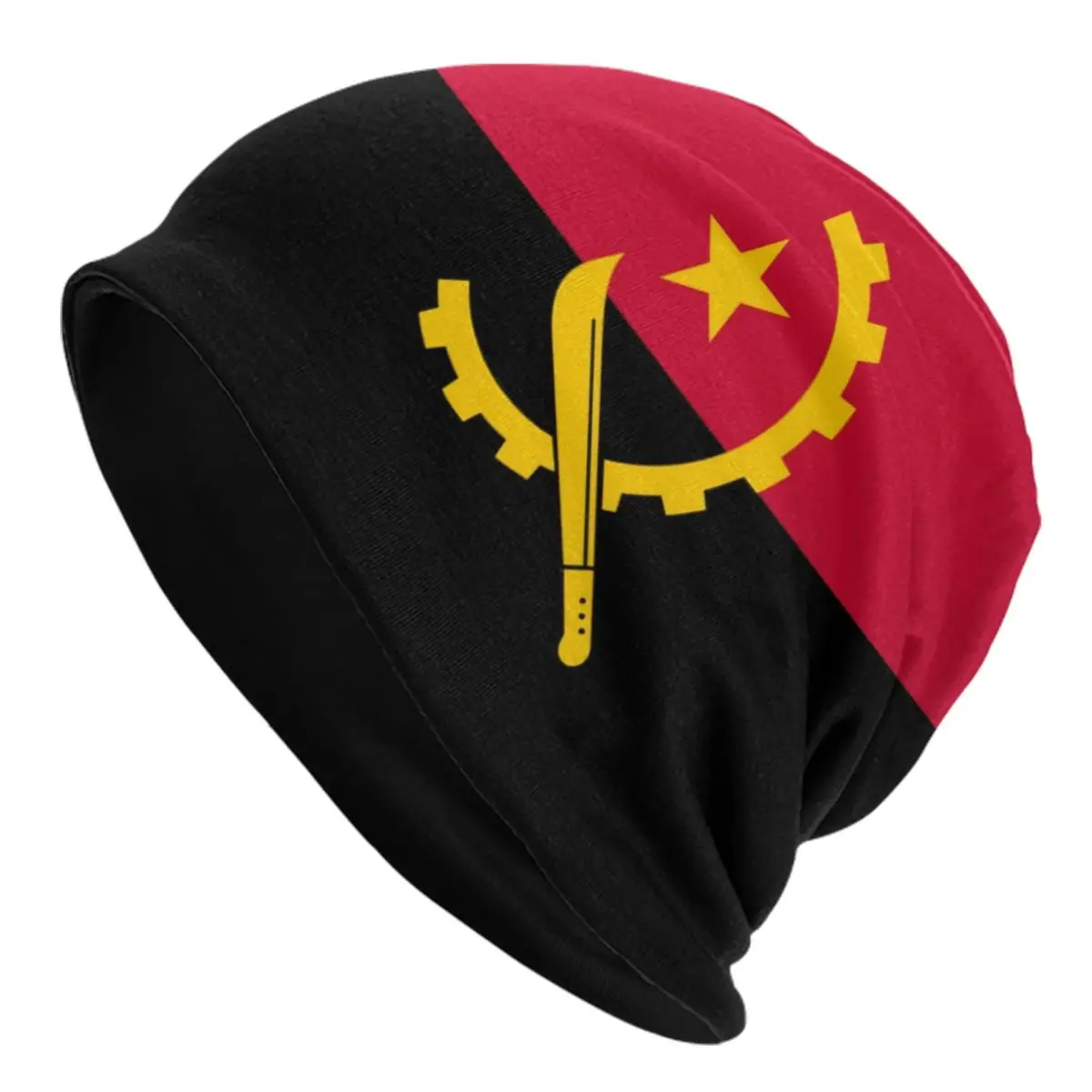 Angola Flag Skullies Beanies Caps For Men Women Unisex Street Winter Warm Knitting Hat Adult Angolan Pride Bonnet Hats