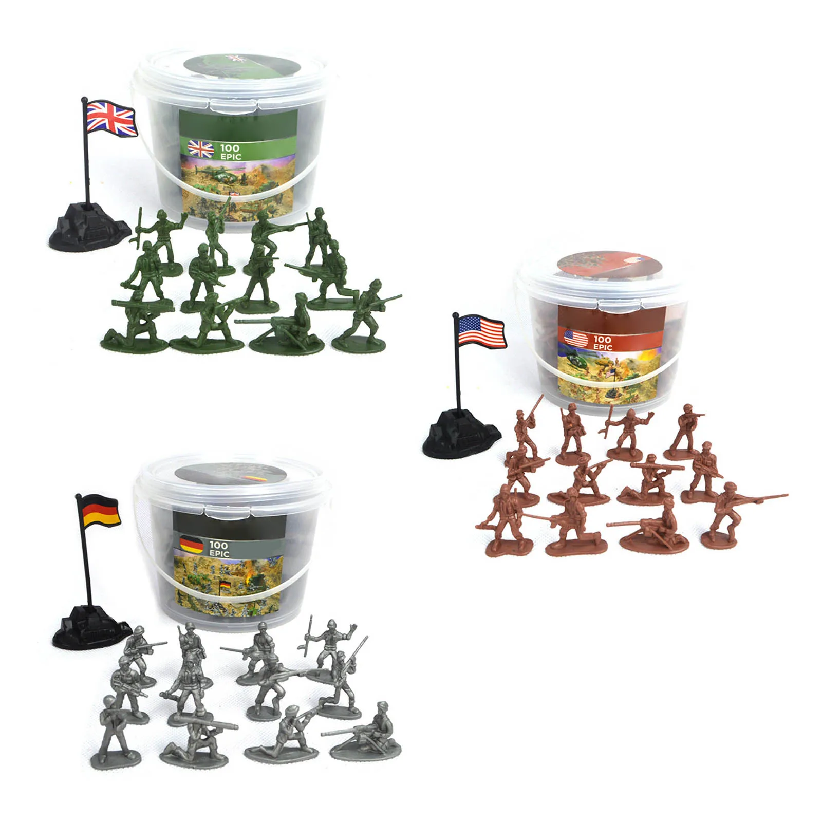 B2EB 100PCS Children Toy Mini Military Soldiers Figures Models Playset Desk Decor