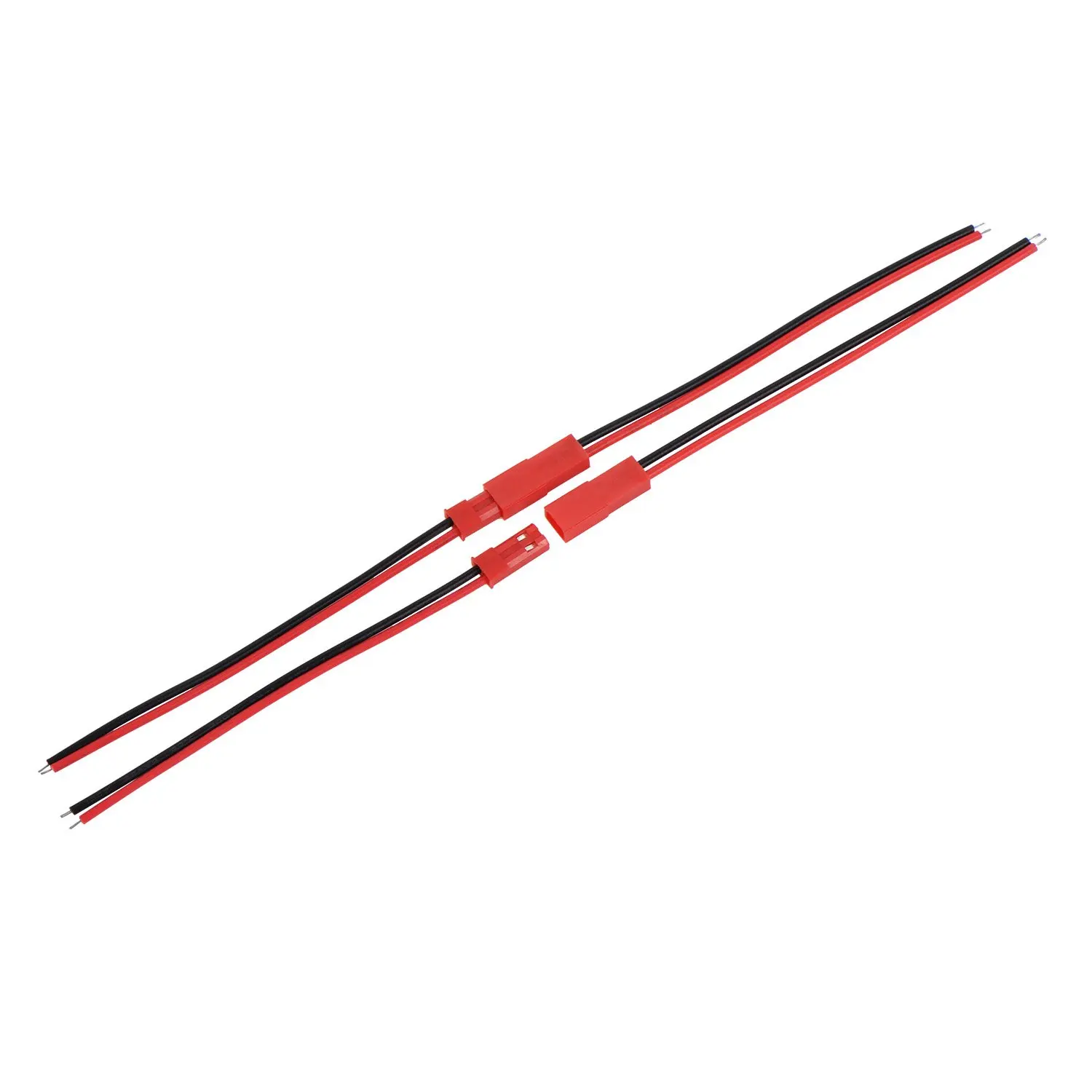 10/20 Pairs 22 AWG JST موصل قابس 2 دبوس 100 مللي متر الذكور والإناث موصل قابس سلك كابل ل LED شريط مصابيح RC اللعب البطارية