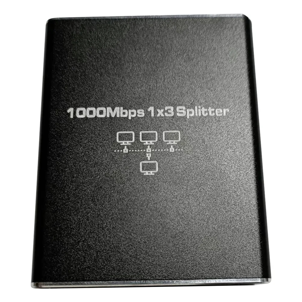 AU33-High Speed Gigabit Ethernet Splitter RJ45 Splitter 1 To 3 Connections 1000Mbps Supports Cat5/5E/6/7/8 Durable Easy Install