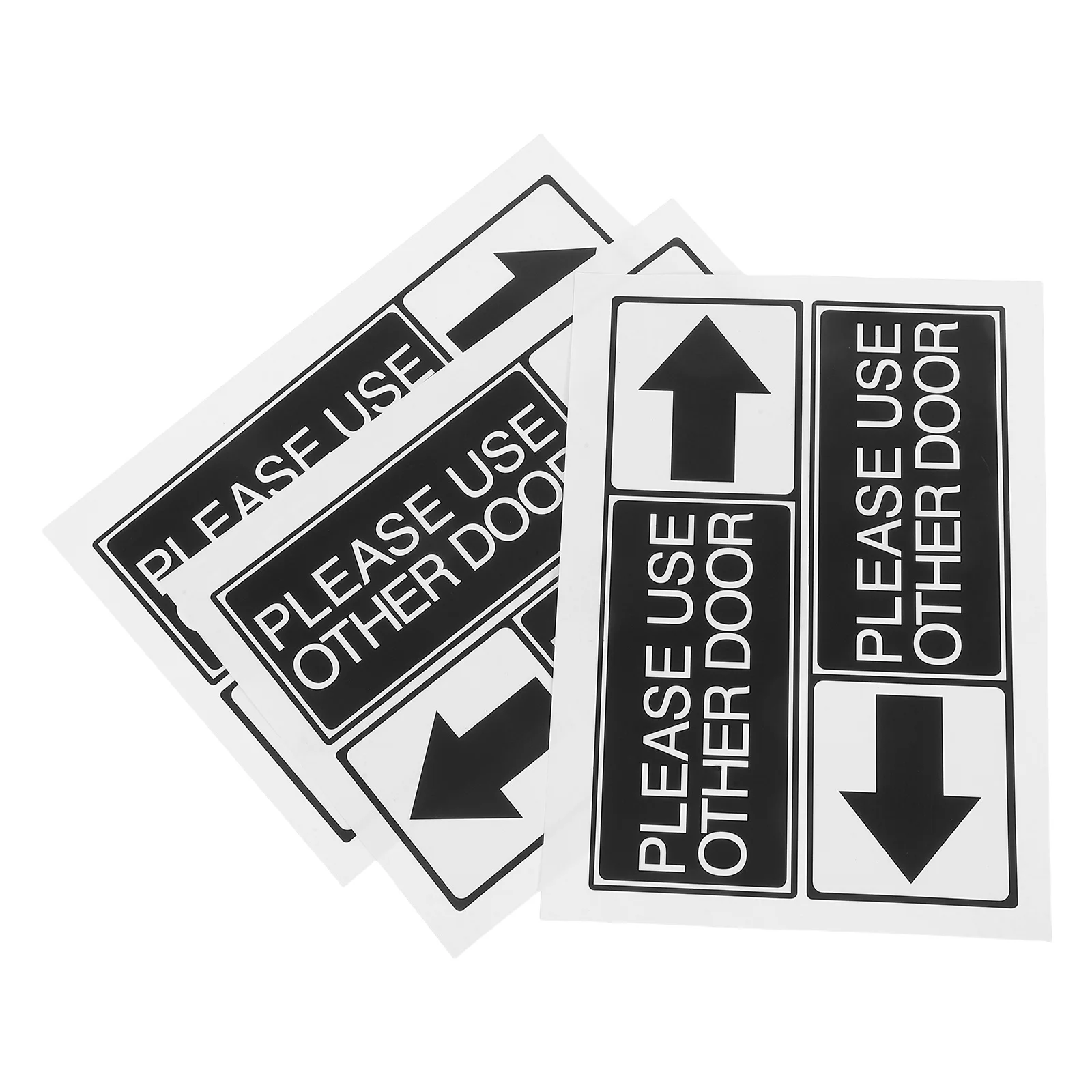 

6pcs Opening Direction Indicator Stickers Self-Adhesive Waterproof Pvc Door Arrow Signs For Office School Hospital Business Use