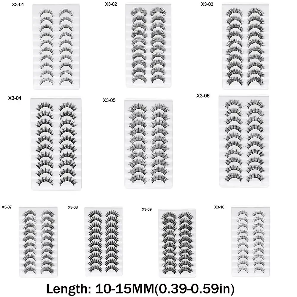 Schoonheid Volledige Strip Valse Wimpers Natrual Lange Handgemaakte 3D Faux Nertsen Lash Dierproefvrij Oogmake-up Gereedschap Wimper Extension