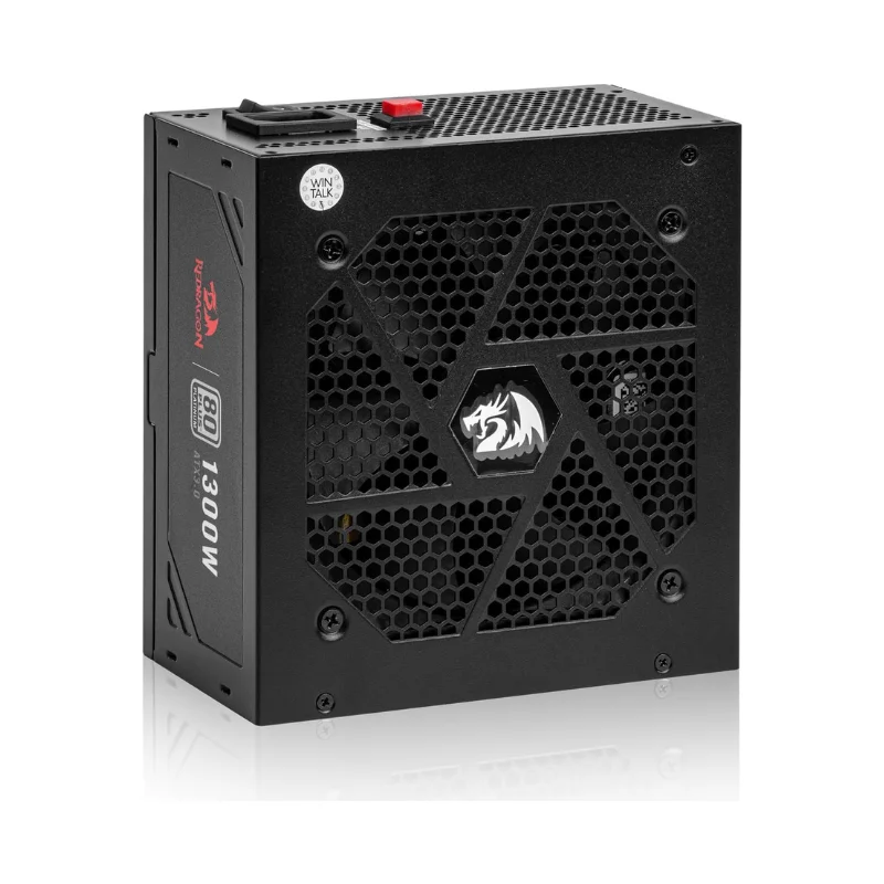 Redragon PSU018 80+ Platinum 1300 Watt ATX 3.0 Fully Modular Power Supply, 80 Plus Certified, 100% Japanese Capacitors