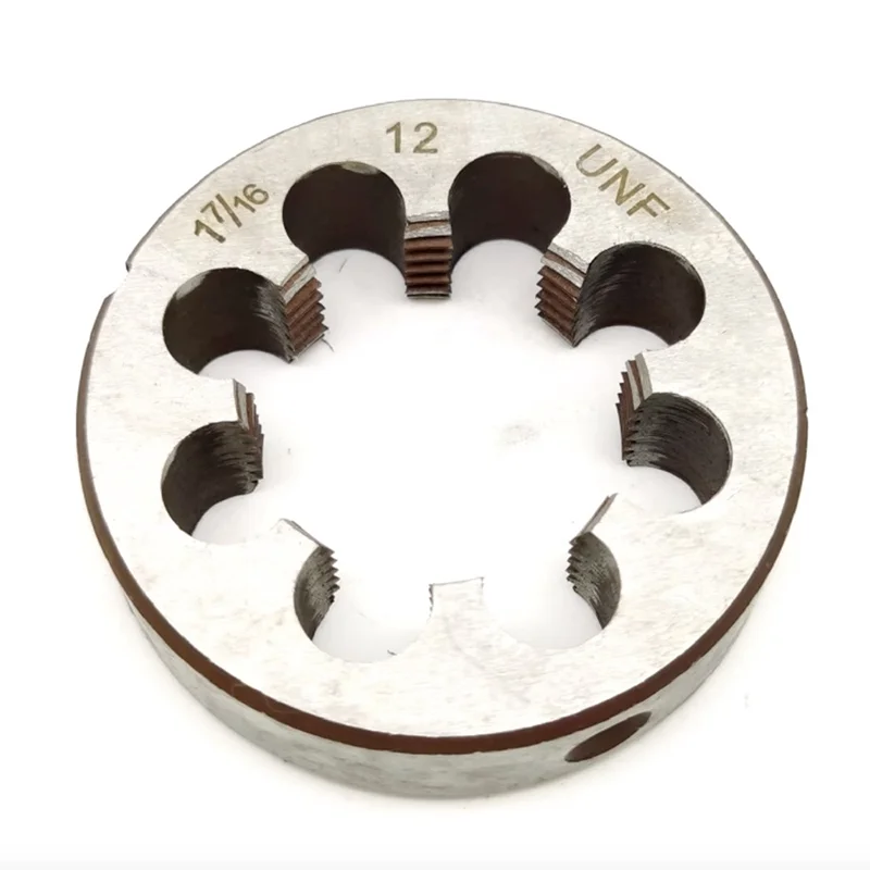 1PCS American Non-adjustable Round Die Alloy Steel UNC UNF 2/3/4/5/6/8/10/12/ 9/64 5/32 11/64 3/16 15/64 Screw Threading Dies