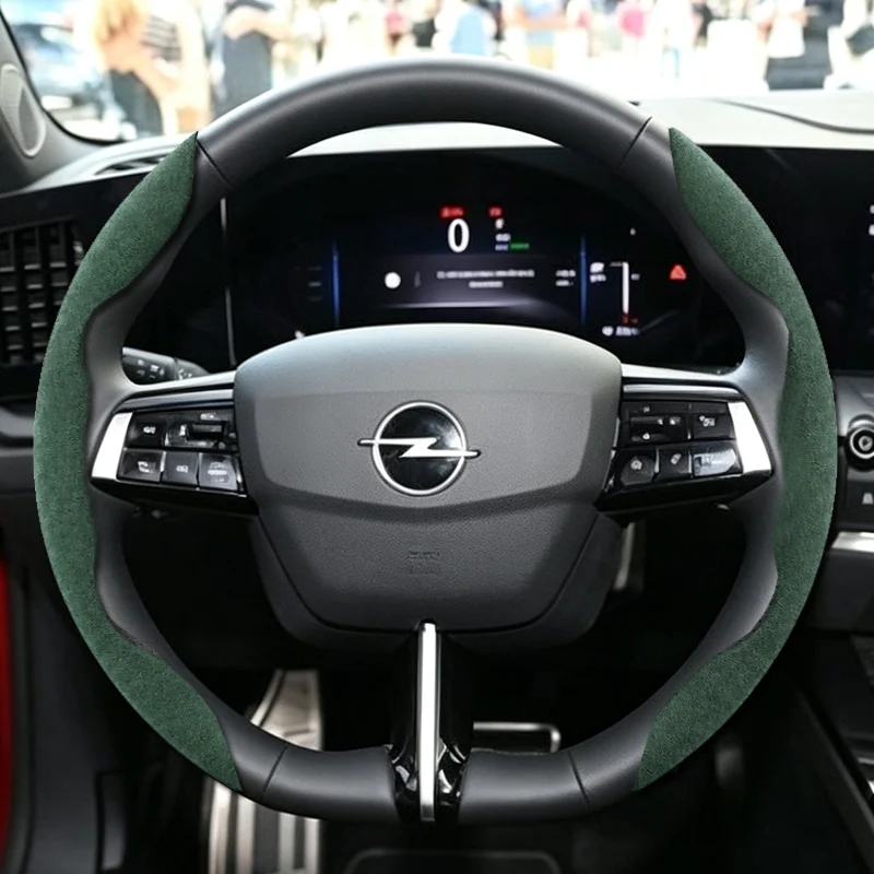 Suitable for Opel Suede Steering Wheel Cover Suitable for Astra H Gtc J Insignia Corsa D E Mokka Vectra C K