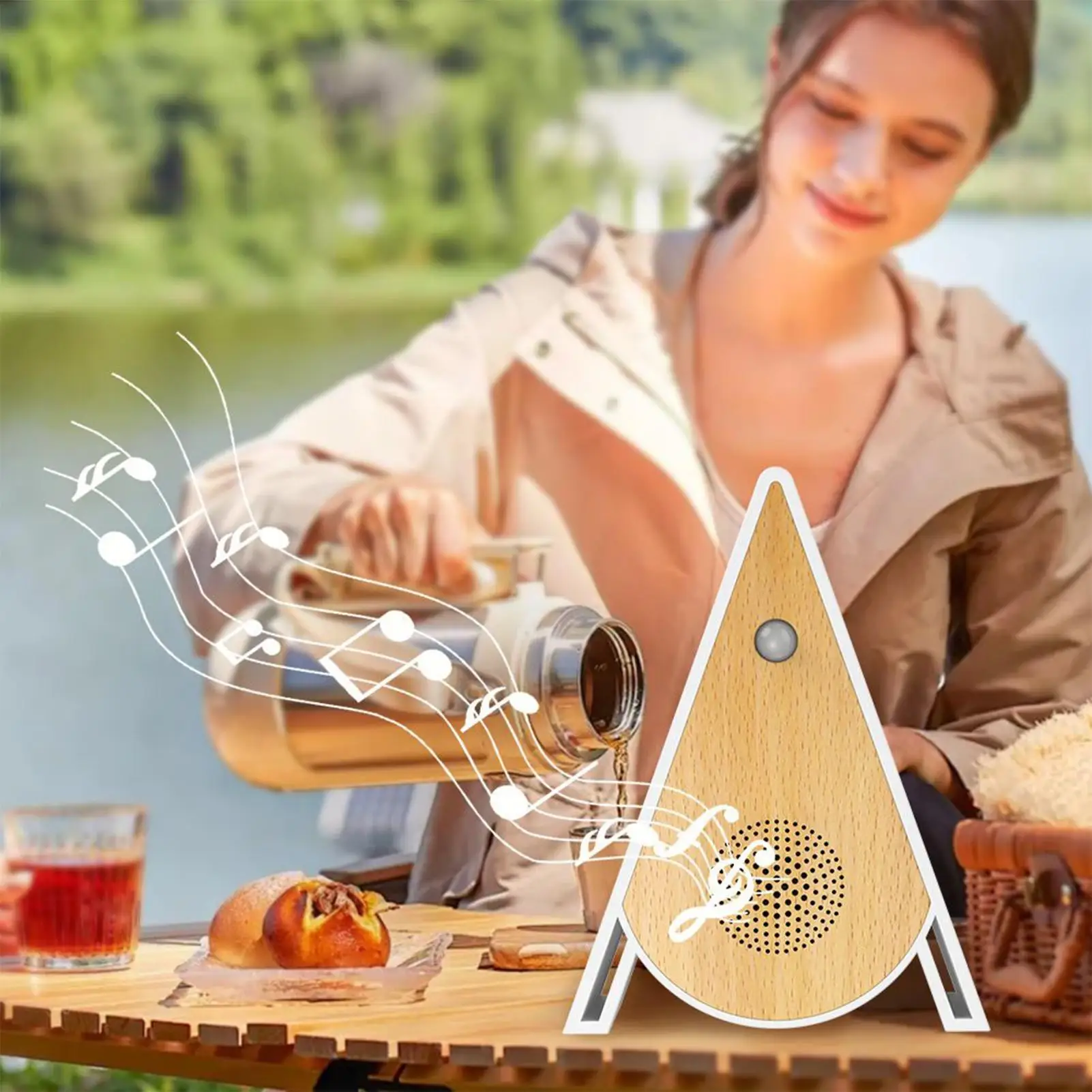 Sound Machine White Noise Sound Box with Motion Sensor Decorative Soothing Songs Speaker for Baby Adult Sleeping Relaxing Work