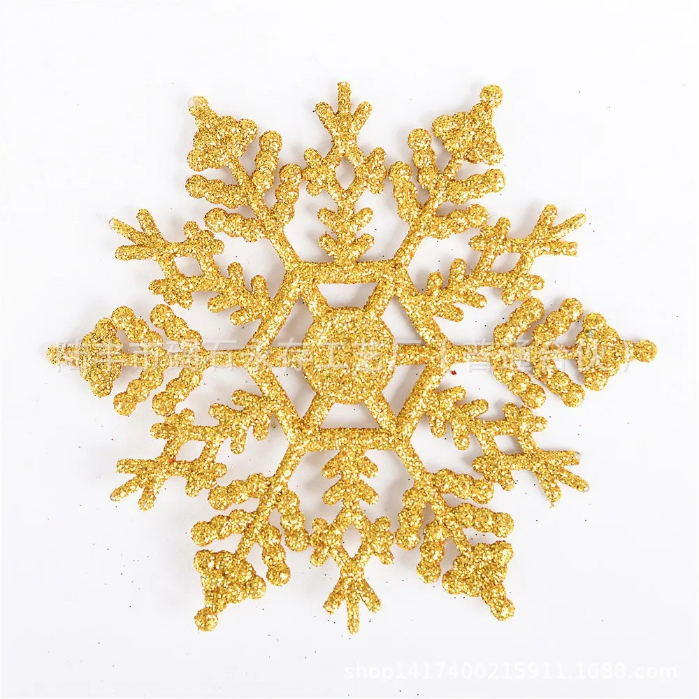 12/6pcs Simulation Snowflakes Christmas Tree Hanging Ornament Christmas Fake Snowflakes Winter Party Navidad New Year Decoration