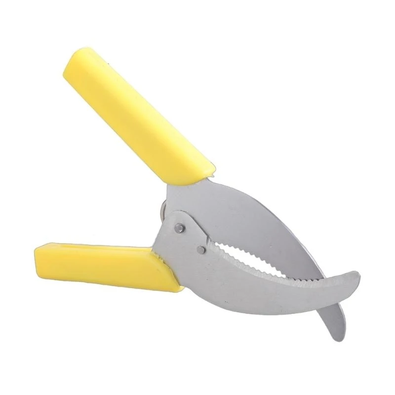 

Gardening Shears Yellow Handled Serrated Clippers With Comfortable Nonslip Handle For Efficient Shrub Plant Pruning