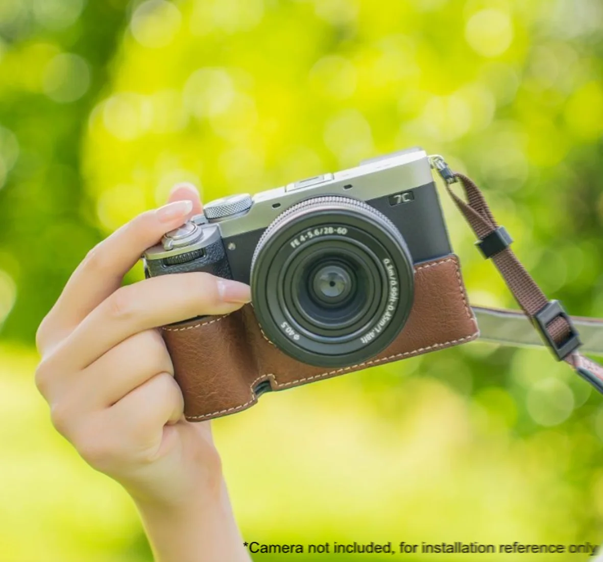 Для камеры Sony A7C II A7CR A7C2, чехол из искусственной кожи с ремешком, защитный чехол для корпуса