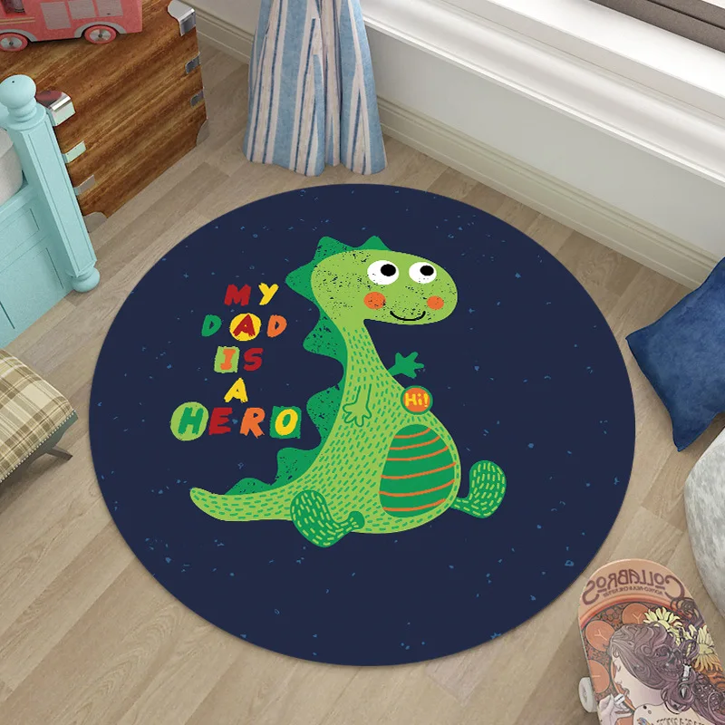 

Household Cartoon Round Carpet Bedroom Study Study Desk Computer Chair Mat Bedside Bamboo Basket Hanging Basket Floor Mat