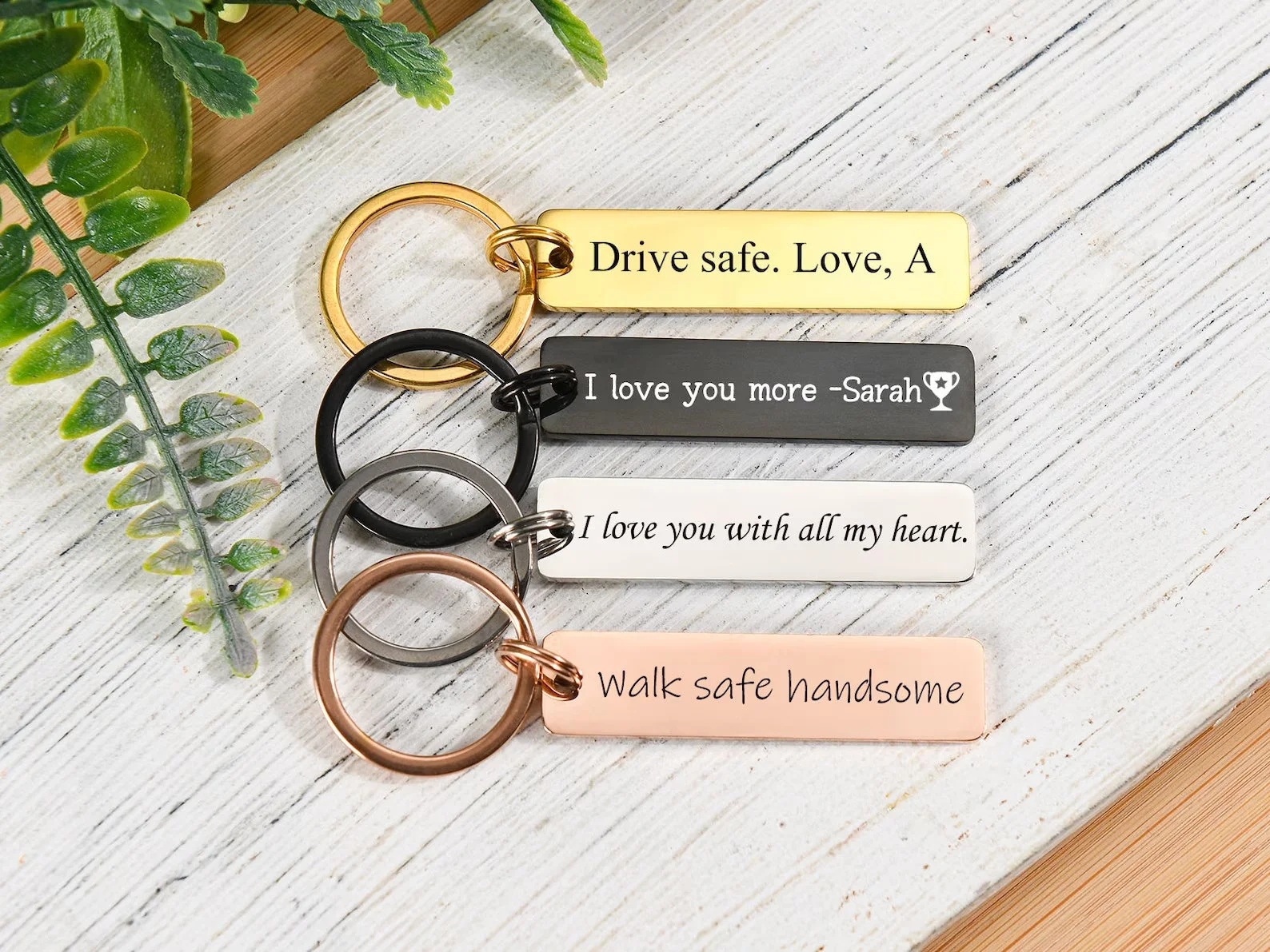 Personalised Engraved Keychain, Custom Name Gift