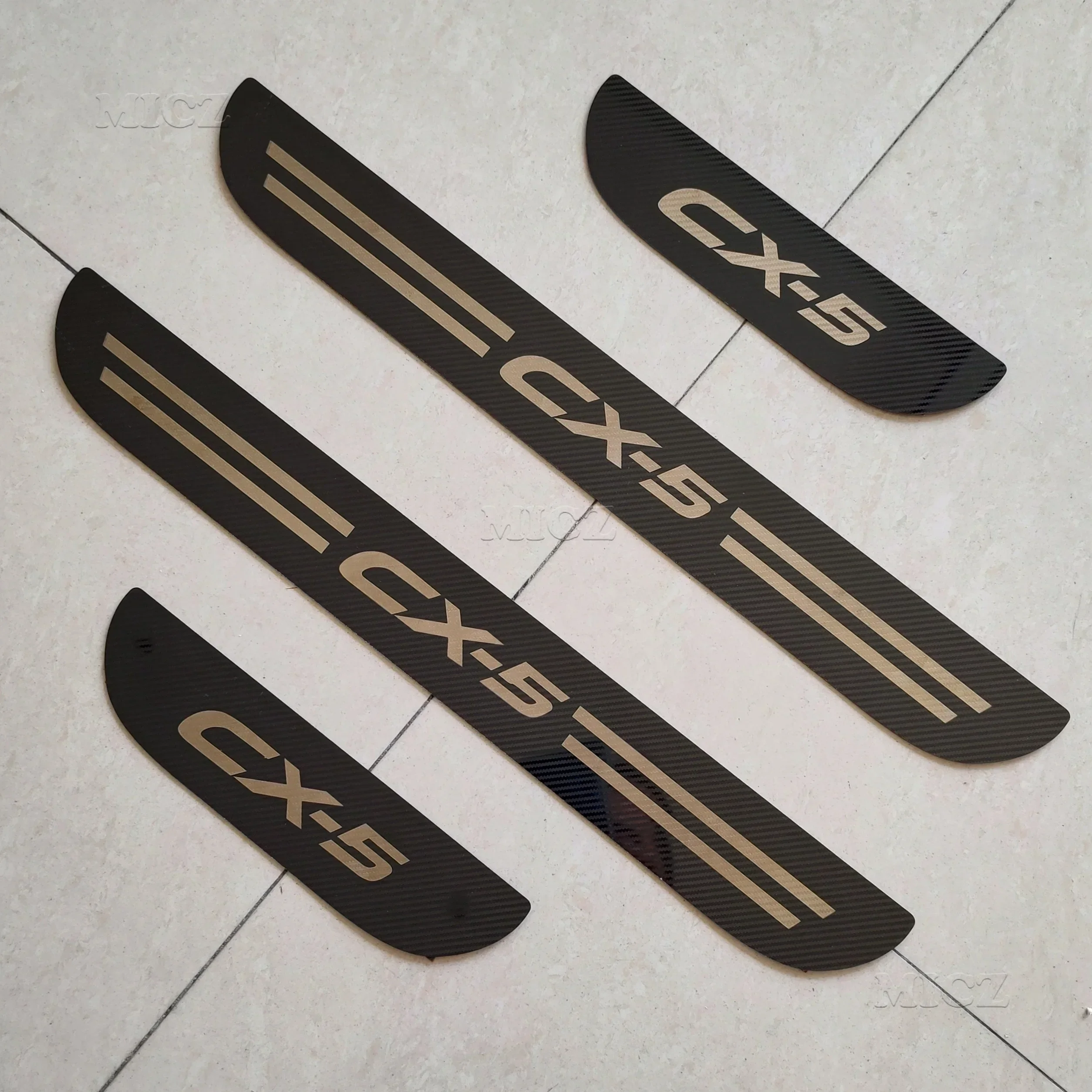 

For Mazda Cx-5 Cx5 Rear Outer Bumper Protector Trim Door Sill Scuff Cover Plate Accessories 2017 2018 2019 2020