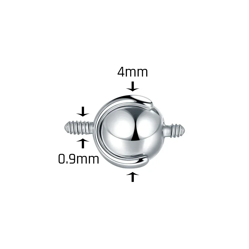 F136 Titanium Internally Thread Balls Piercing Tragus Accessories Barbell Helix Piercing Cartilage Earrings Jewelry wholesale