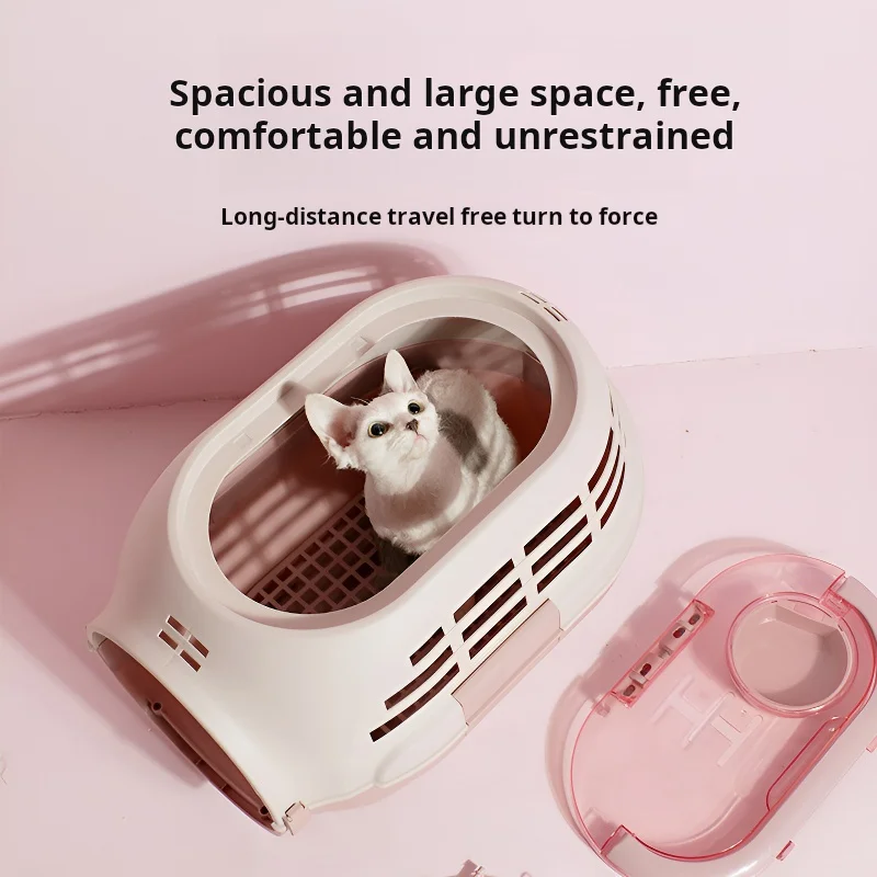 Pet flight case outdoor portable suitcase consignment air box breathable dog suitcase