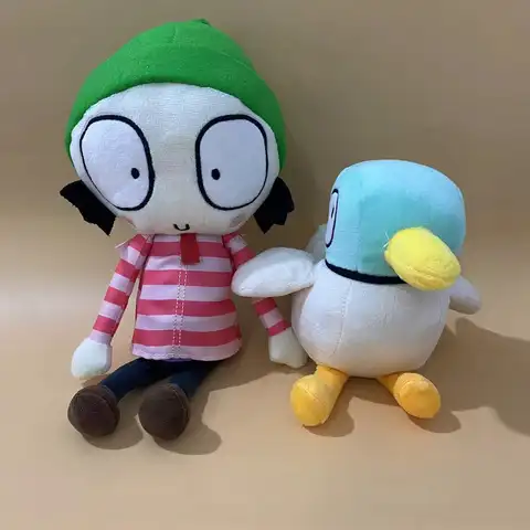 New Sarah and Duck Toys Anime Cartoon Kawaii Animals Accompany Pillow Room Ornaments Doll Collection Christmas Birthday Gifts