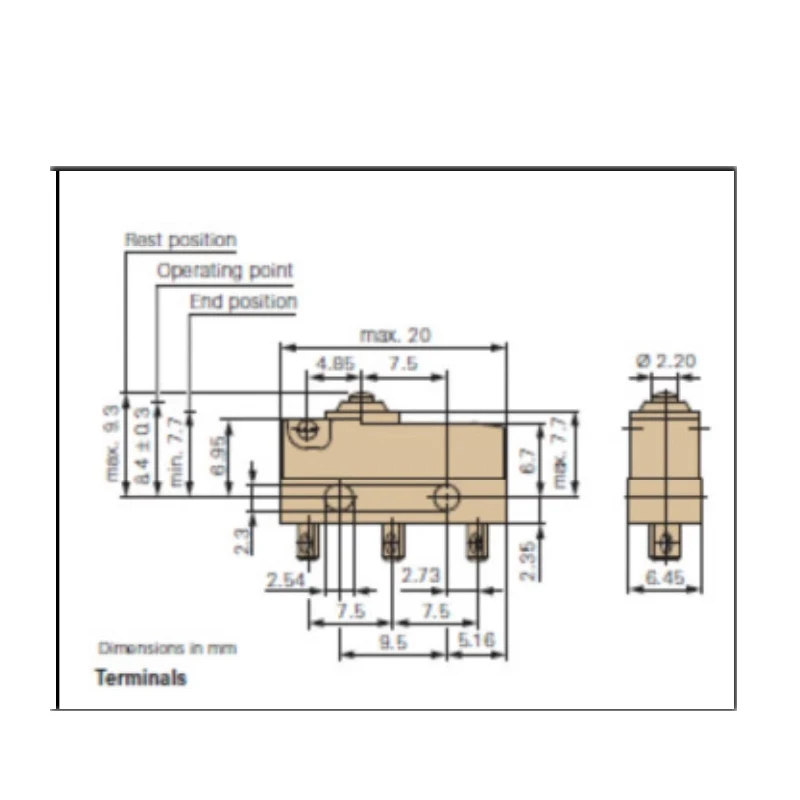 1 unids/lote, interruptor de pistola electrostática de cereza alemana, contactos de recubrimiento, accesorios de equipo en polvo DC2 Micro DC2C-A1LC