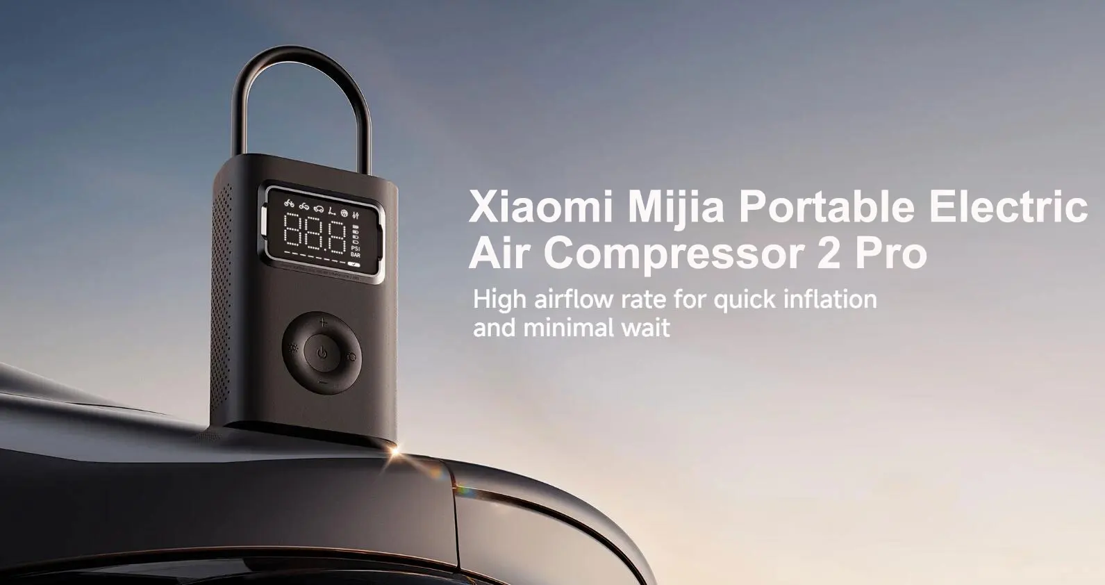 Xiaomi Mijia Tragbarer Luftkompressor 2/2D/2PRO, intelligenter digitaler Luftpumpe zur Reifendruckerkennung, tragbare elektrische Luftpumpe – Detail 15