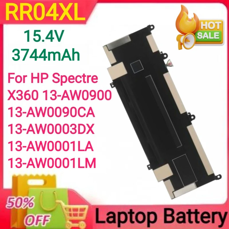 

15.4V 3744mAh RR04XL L60373-005 for HP Spectre X360 13-AW0900 13-AW0090CA 13-AW0003DX 13-AW0001LA 13-AW0001LM