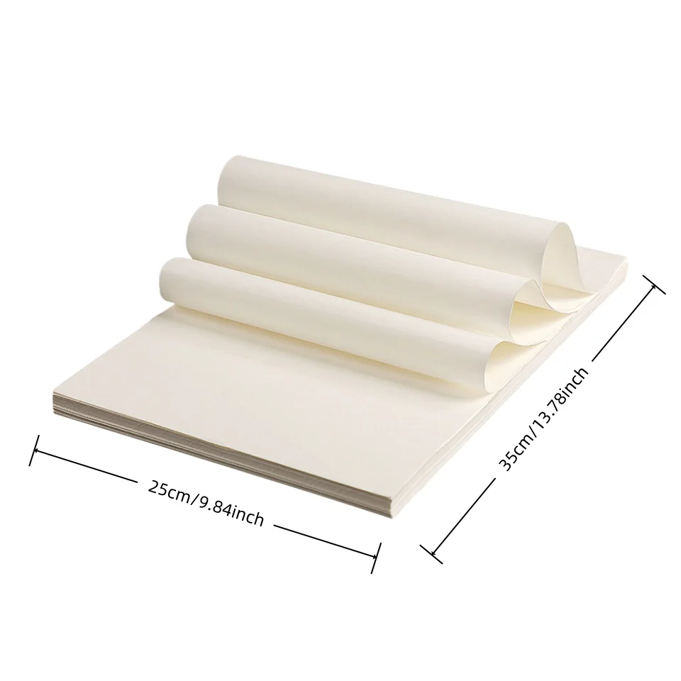 100/200/300 sheets of 8K semi-raw rice paper specially used for practicing calligraphy. These are also suitable for beginners