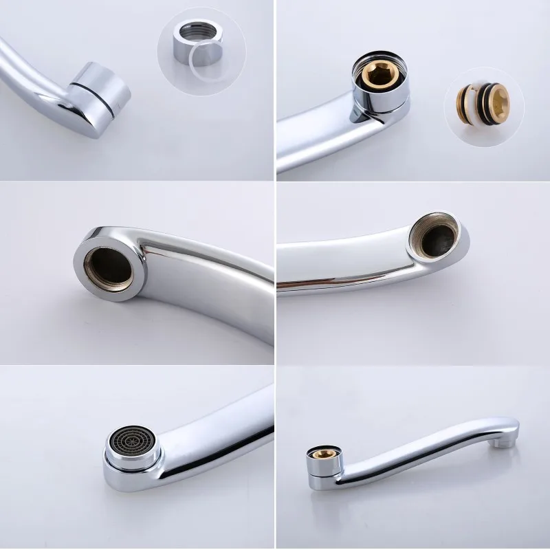 Stainless Steel Sink Faucet Pipe In-wall Water Outlet Elbow S-bend Extension Tube Bathroom Kitchen Faucet Leaking Repair Parts