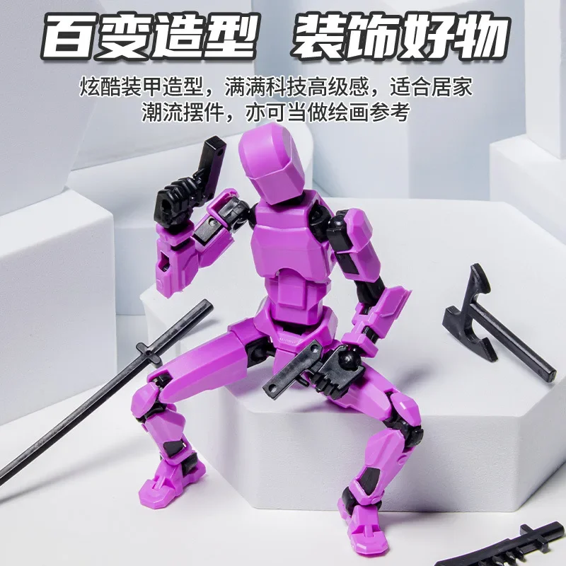 

Titan T13 1/4/6PCS Assembled Action Figures Robot Set Toy for Kid 3D Printed Multi Movable Joints Lucky Doll Decora Adult Gift
