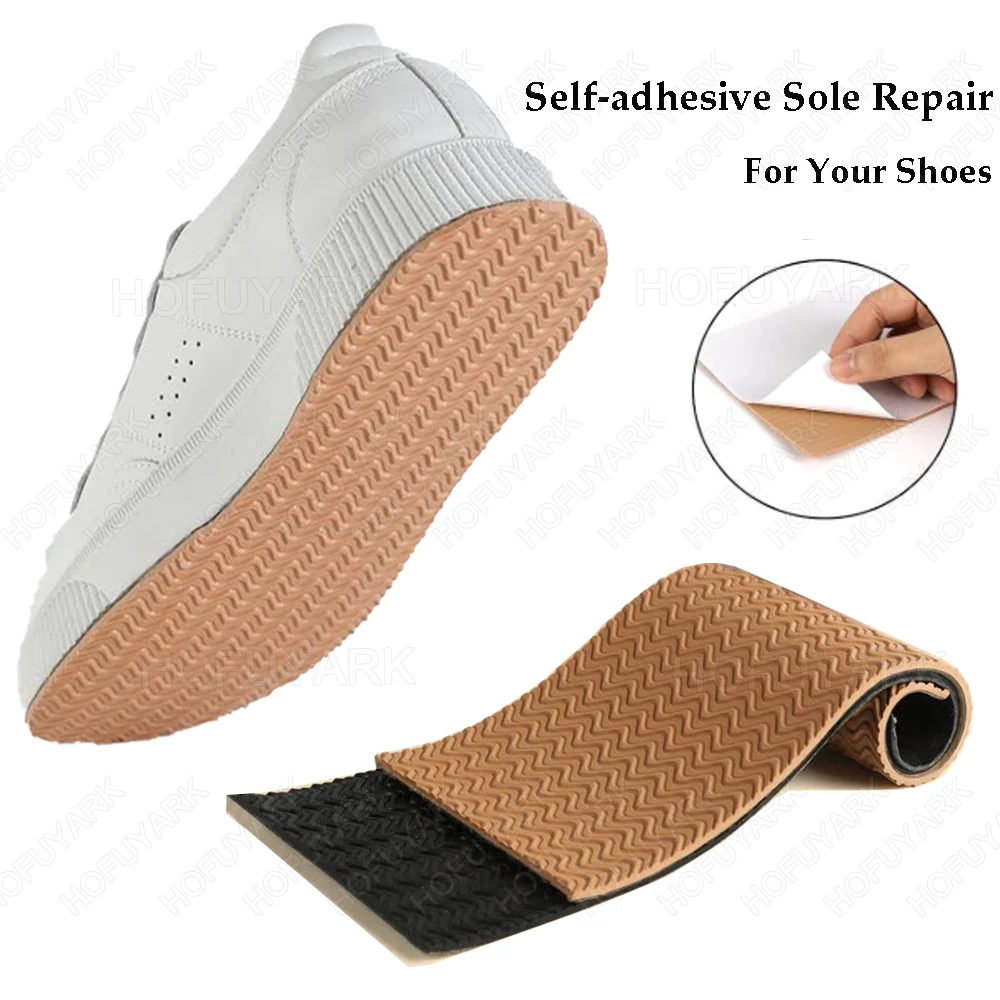 2Pcs Rubber Soles Replacement for Bottom of Shoes Grip Anti-Slip Sticker for High Heels & Sneakers Out Sole Repair Self-adhesive