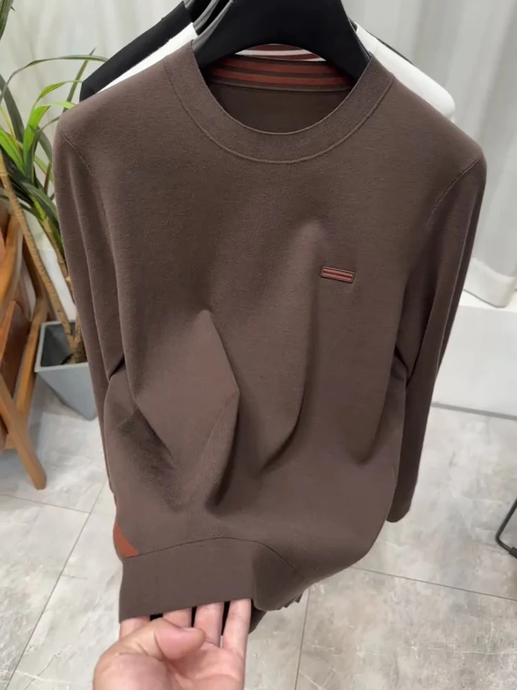 

Faionable Knitted round Ne Sweater for Men New Arrival Autumn Winter Soft Comfortable Long Sve Urban Sle Antibacterial