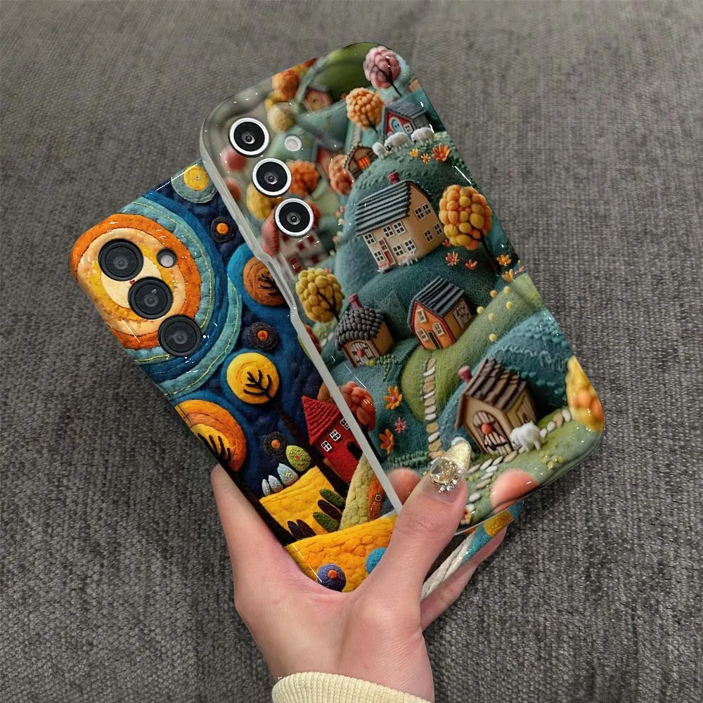 

Countryside House Scene For Samsung Galaxy A03 A04 A04e A04s A05 A05s A06 A11 A12 A13 A14 A15 A16 Wave Oil Film Phone Case