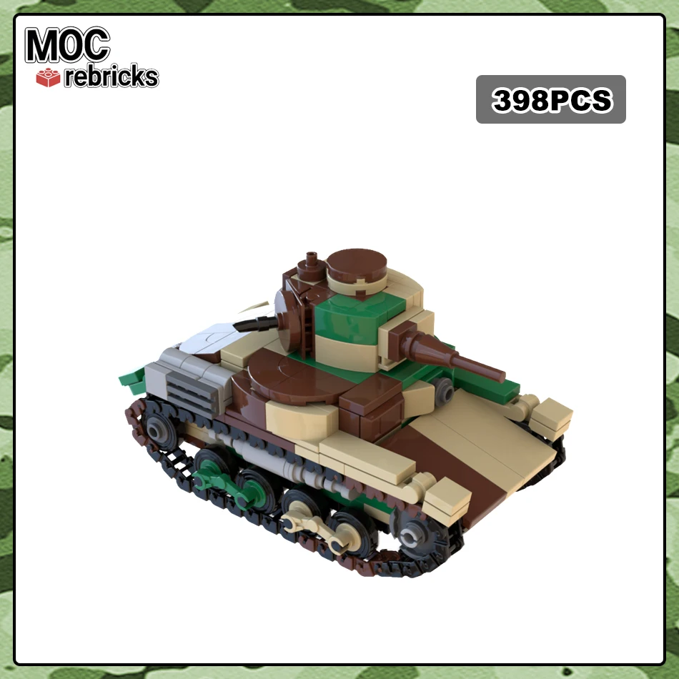 

WW II Japan Light Tank 95 Ha Go Building Block Military Weapon Series Assembly Model Armored Vehicle Bricks Toy Children's Gifts