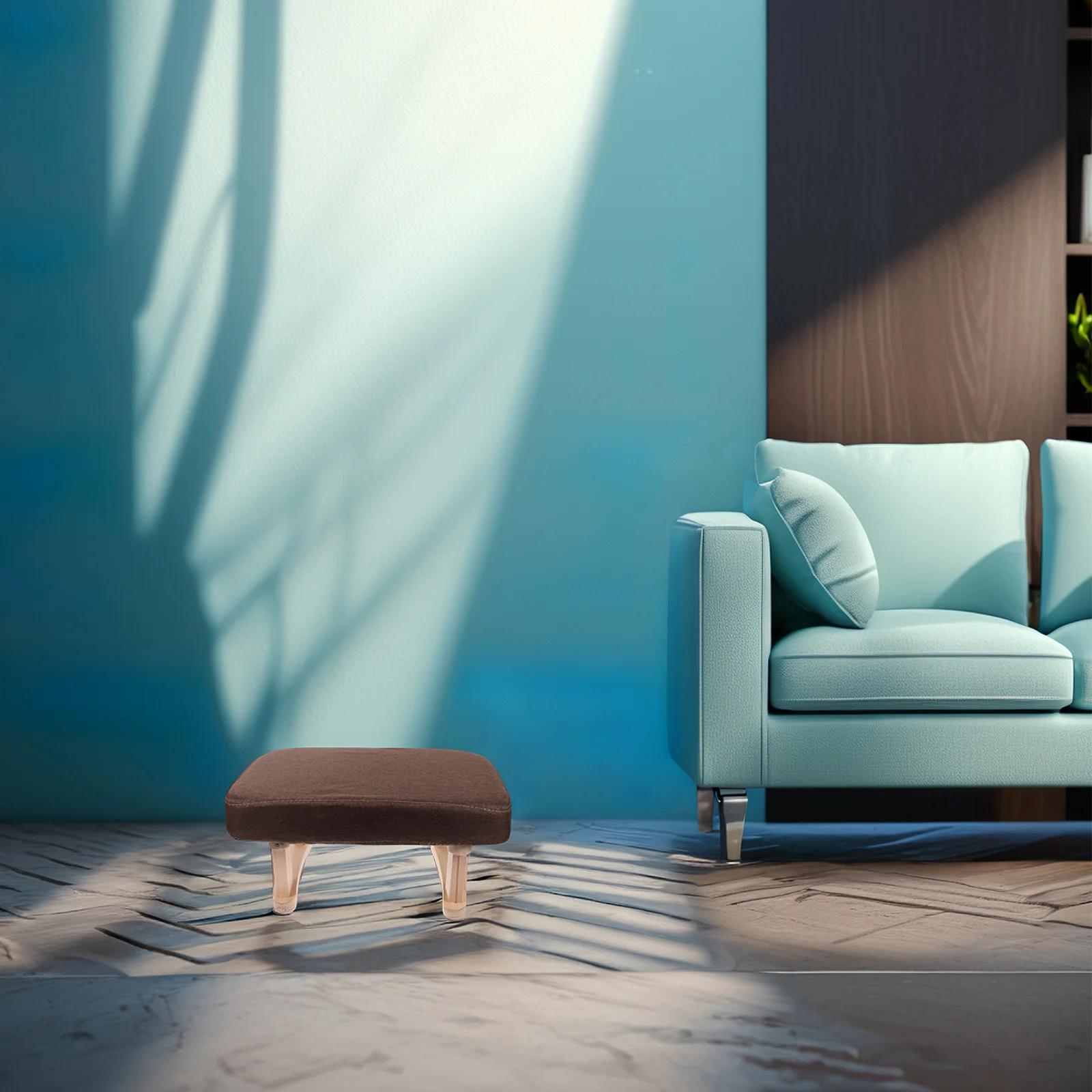 

Wooden Bench for Bedroom 15 Inch Footrest with Stable Legs Modern Minimalist Design Entryway Shoe Stool Small Footstool Living