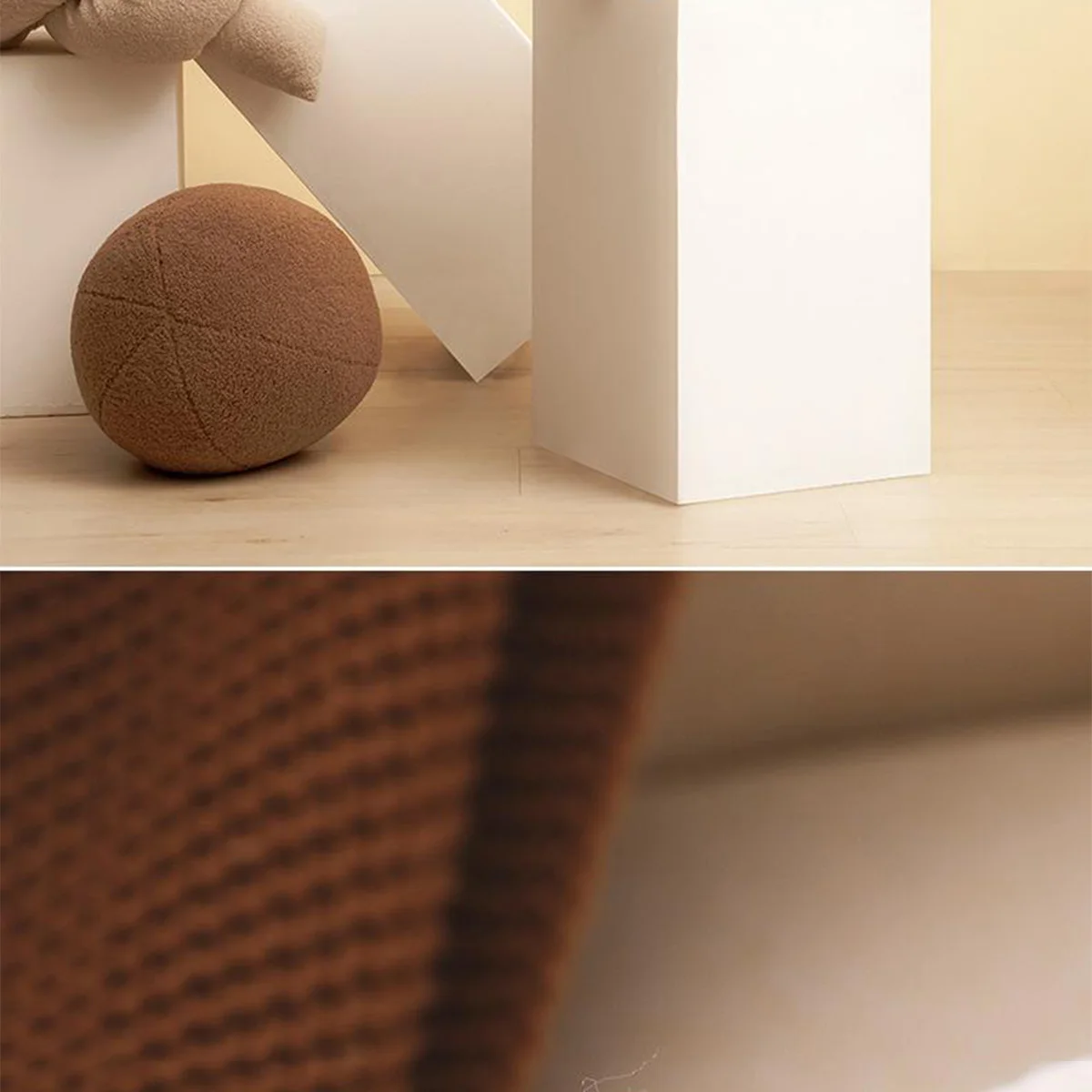 1 Stück Kugelförmiges Plüschkissen, Niedliches Weiches Rückenkissen, Dekoratives Kissen für Zuhause, das Komfort und Stil zum Sofa oder Zimmer verleiht. – Detail 7