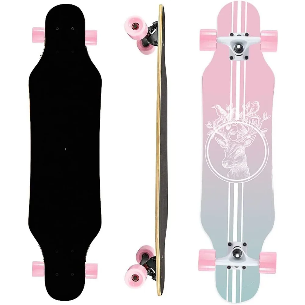 

Mini Cruiser Longboard, 31-дюймовый скейтборд небольшого размера с широкими колесами, стабильный и простой в управлении скейтборд для начинающих, подходит для пар