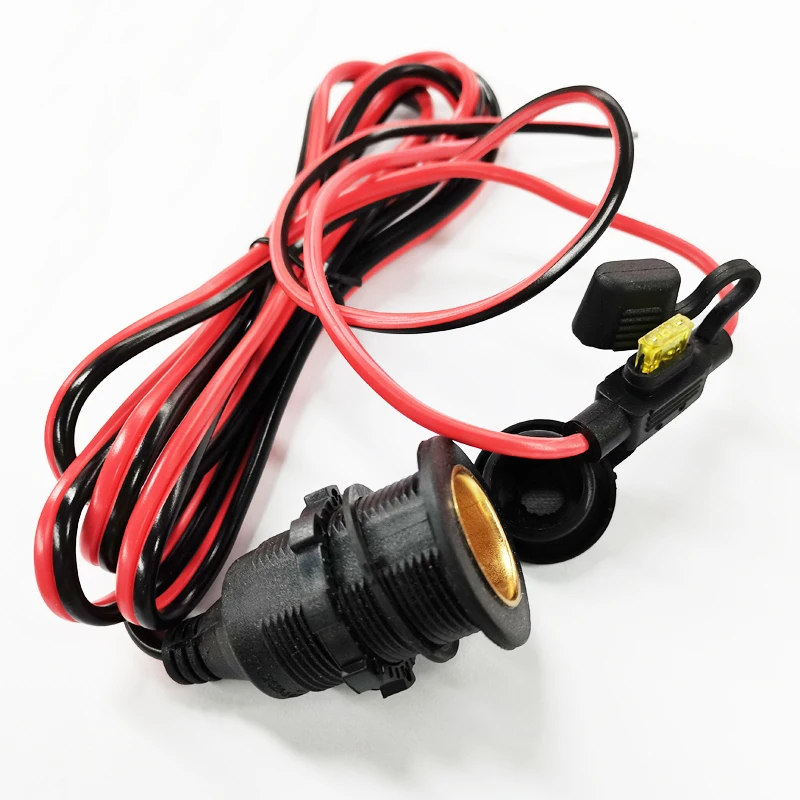 NCHTEK 2M 2.5MM² 12V~24V FUSE Car Charger Cord Female Cigar Cigarette Lighter Socket Adapter Cable / 1PCS