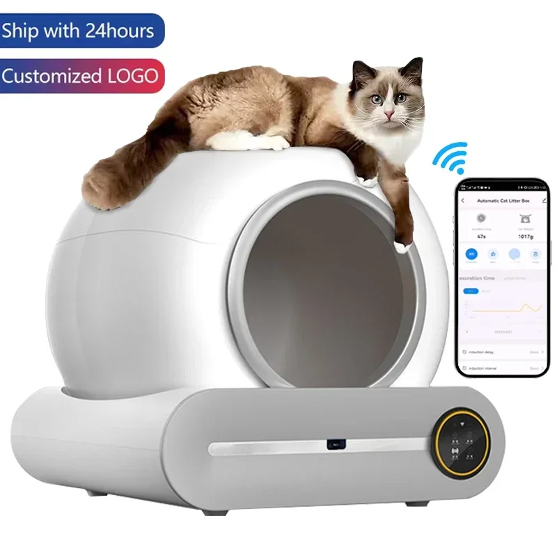 

Smart Cat Litter Basin Automatic Cat Litter Box Self-Cleaning Sandbox Toilet for Multiple Cats